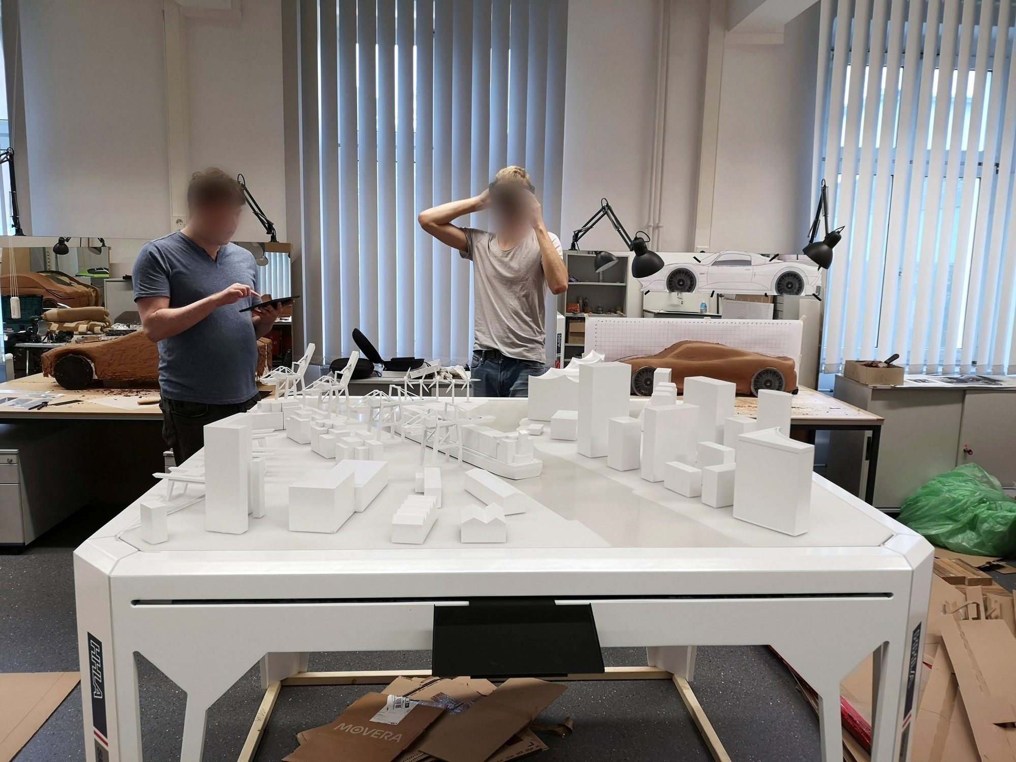 Erster Test mit Modell, Tablet und HoloLens